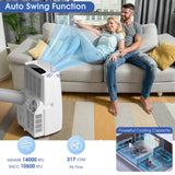 Aire acondicionado portátil de 14000 BTU(Ashrae) con control remoto