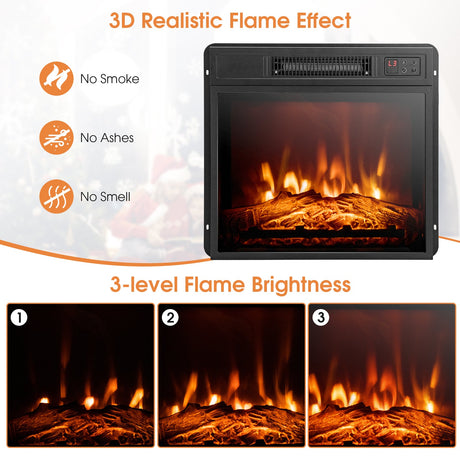 Mueble para TV de 1400W con chimenea eléctrica y control remoto