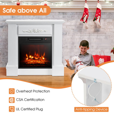 Mueble para TV de 1400W con chimenea eléctrica y control remoto