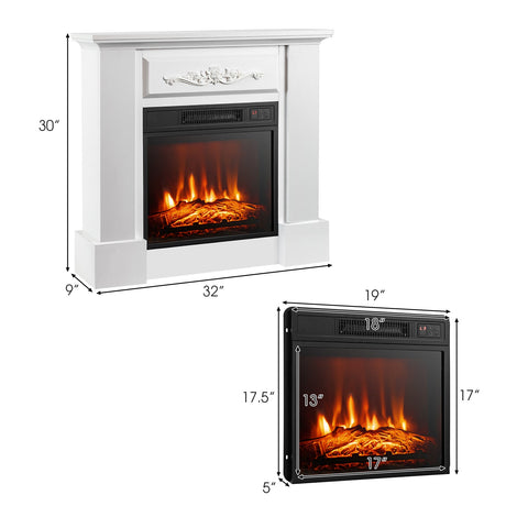 Mueble para TV de 1400W con chimenea eléctrica y control remoto