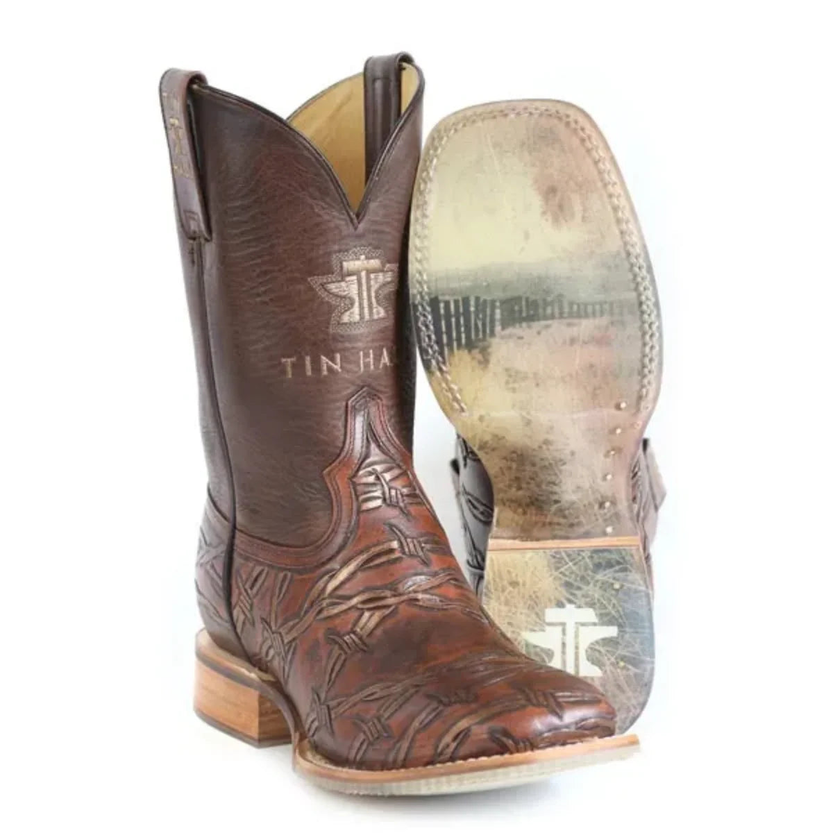 Tin Haul Sharp As Ever - Bota vaquera de cuero para hombre