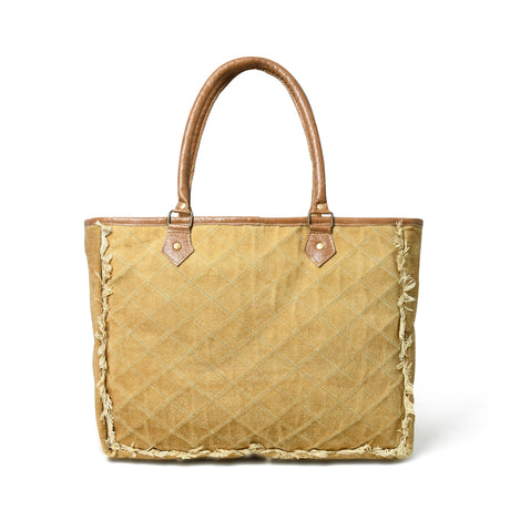 Bolso de lona bohemio chic beige