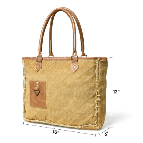 Bolso de lona bohemio chic beige