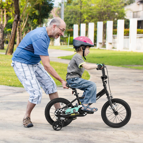 Bicicleta infantil de 14 pulgadas ajustable para niños de 3 a 5 años con cuadro de paso bajo