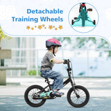 Bicicleta infantil de 14 pulgadas ajustable para niños de 3 a 5 años con cuadro de paso bajo