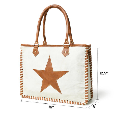 Bolso de hombro de lona reciclada Star