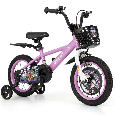 Bicicleta infantil de 14 pulgadas para niños de 3 a 5 años, bicicleta deportiva con manillar y sillín ajustables - 14 pulgadas