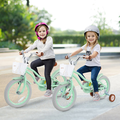 Bicicleta Infantil de 16 Pulgadas con Asiento Ajustable y Timbre para Niños de 3 a 8 Años - 16 pulgadas
