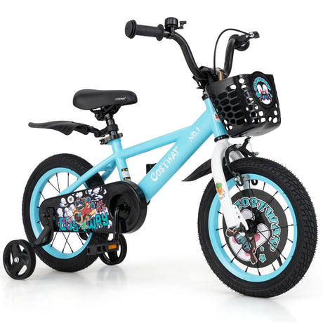 Bicicleta infantil de 14 pulgadas con manillar y sillín ajustables para niños de 3 a 5 años - 14 pulgadas