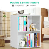 Mueble Expositor Multifuncional de 2 Capas con Gran Capacidad de Almacenamiento - Blanco