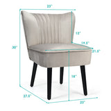 Juego de 2 sillones modernos tapizados con patas de madera maciza