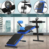 Banco de abdominales ajustable con monitor LCD