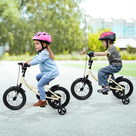 Bicicleta deportiva de 14 pulgadas para niños con ruedas de entrenamiento extraíbles