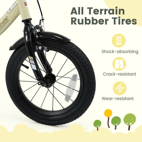 Bicicleta deportiva de 14 pulgadas para niños con ruedas de entrenamiento extraíbles