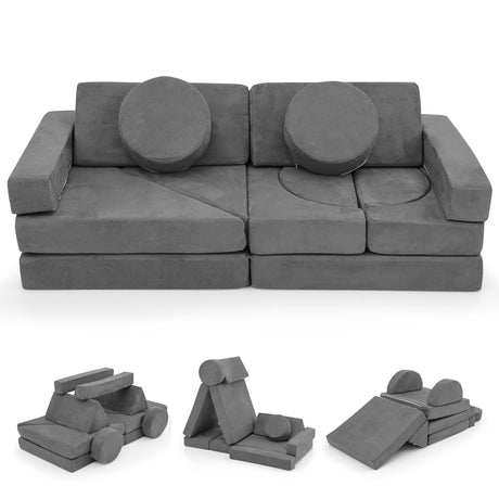 Sofá de juegos modular de 14 piezas para cuarto de juegos y dormitorio