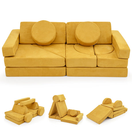 Sofá de juegos modular de 14 piezas para cuarto de juegos y dormitorio