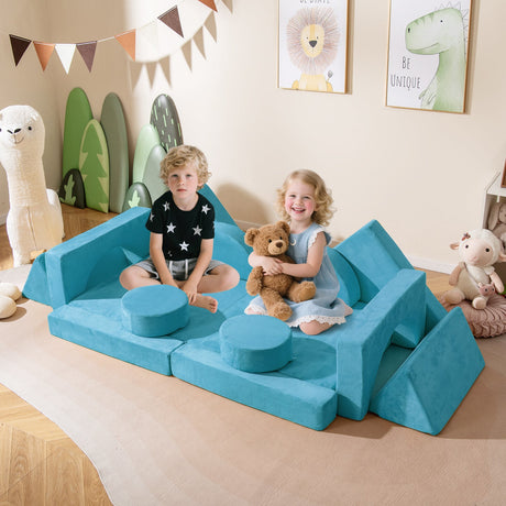 Sofá de juegos modular de 14 piezas para cuarto de juegos y dormitorio
