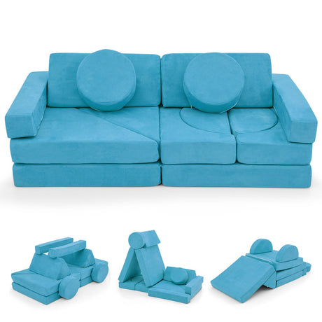 Sofá de juegos modular de 14 piezas para cuarto de juegos y dormitorio