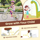 14/16/18 Inch Kids Bike Adjustable with Training Wheels Ages 3-8 Years Olds-16 inches