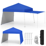 Tienda de dosel plegable de 14 x 9.2 pies con 2 paredes laterales convertibles en toldo y estacas