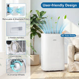 Aire Acondicionado Portátil Inverter de 15000 BTU, Refrigeración y Calefacción con Wifi Inteligente-Blanco