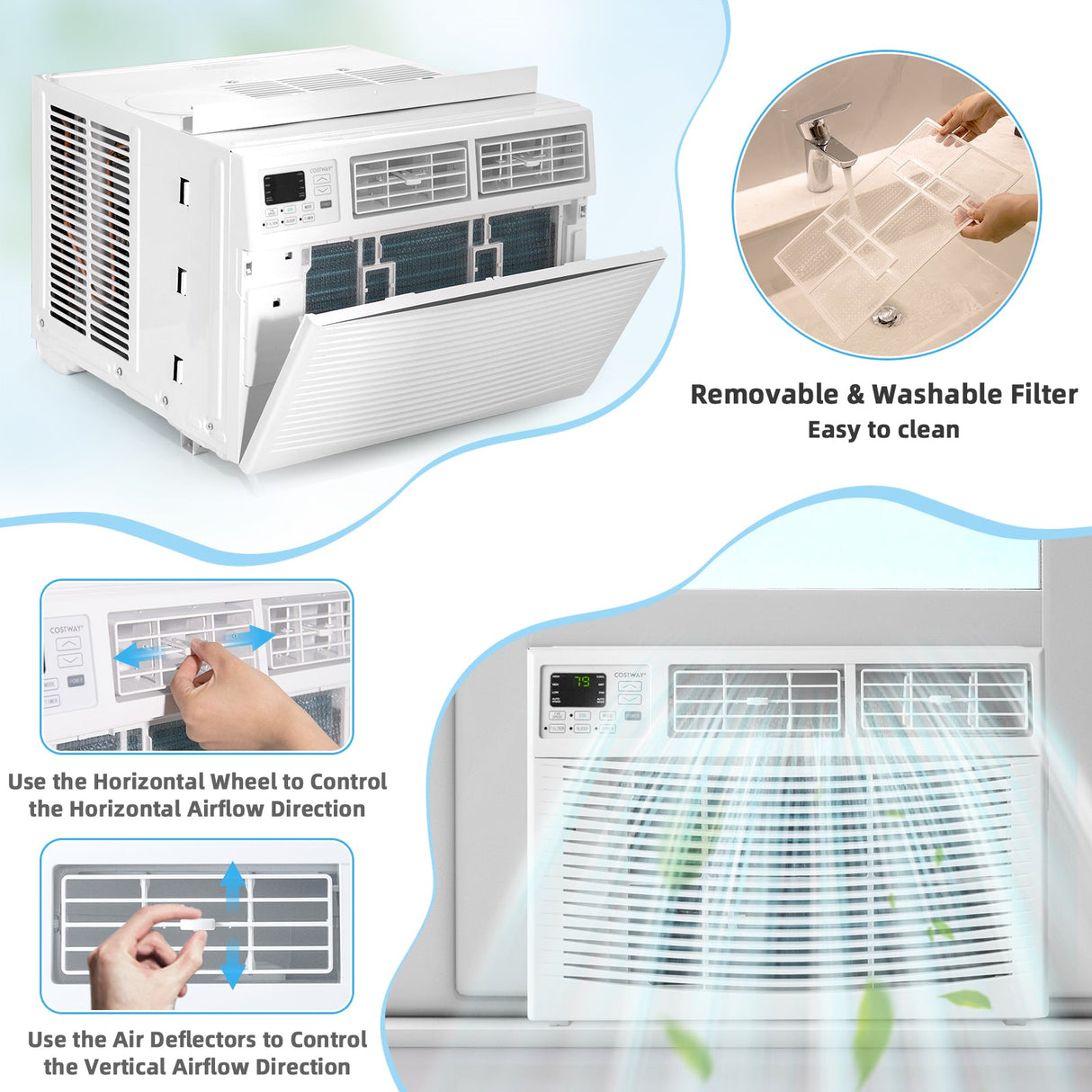 Aire Acondicionado de Ventana de 15000 BTU-Blanco