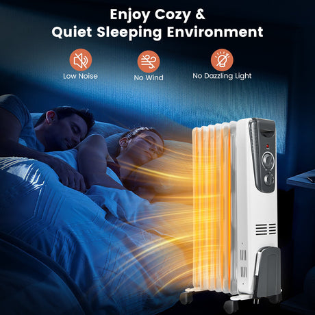 Calefactor eléctrico de 1500W con termostato ajustable