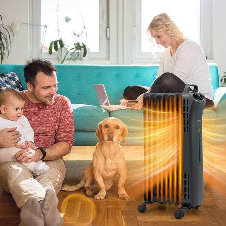 Calentador portátil de aceite de 1500W con 3 niveles de calor
