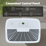Deshumidificador de 150 pintas con temporizador de 24 horas y pantalla LED - Blanco