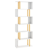 Modern Living Room Furniture Set (Bookcase + Coffee Table + End Table + Accent Chair)