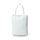 Bolso tote de hombro de cuero blanco