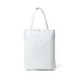 Bolso tote de hombro de cuero blanco