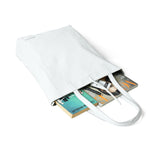 Bolso tote de hombro de cuero blanco