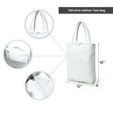Bolso tote de hombro de cuero blanco