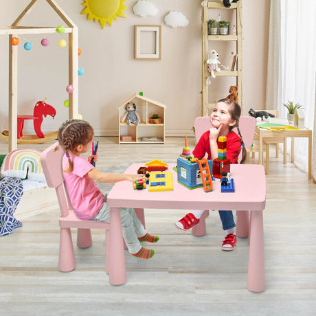Juego de muebles infantiles 2 en 1: estructura de cama individual y juego de mesa de actividades de 3 piezas y sillas