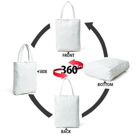 White Leather Shoulder Tote Bag