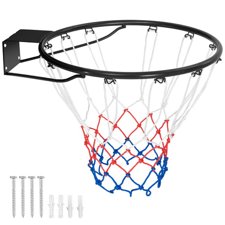 Aro de repuesto de 15 pulgadas para canasta de baloncesto con red para todo tipo de clima y accesorios de montaje