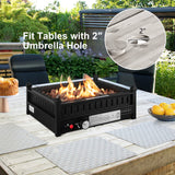 Fogón de sobremesa de propano de 16.5 pulgadas con sistema de encendido simple - Negro