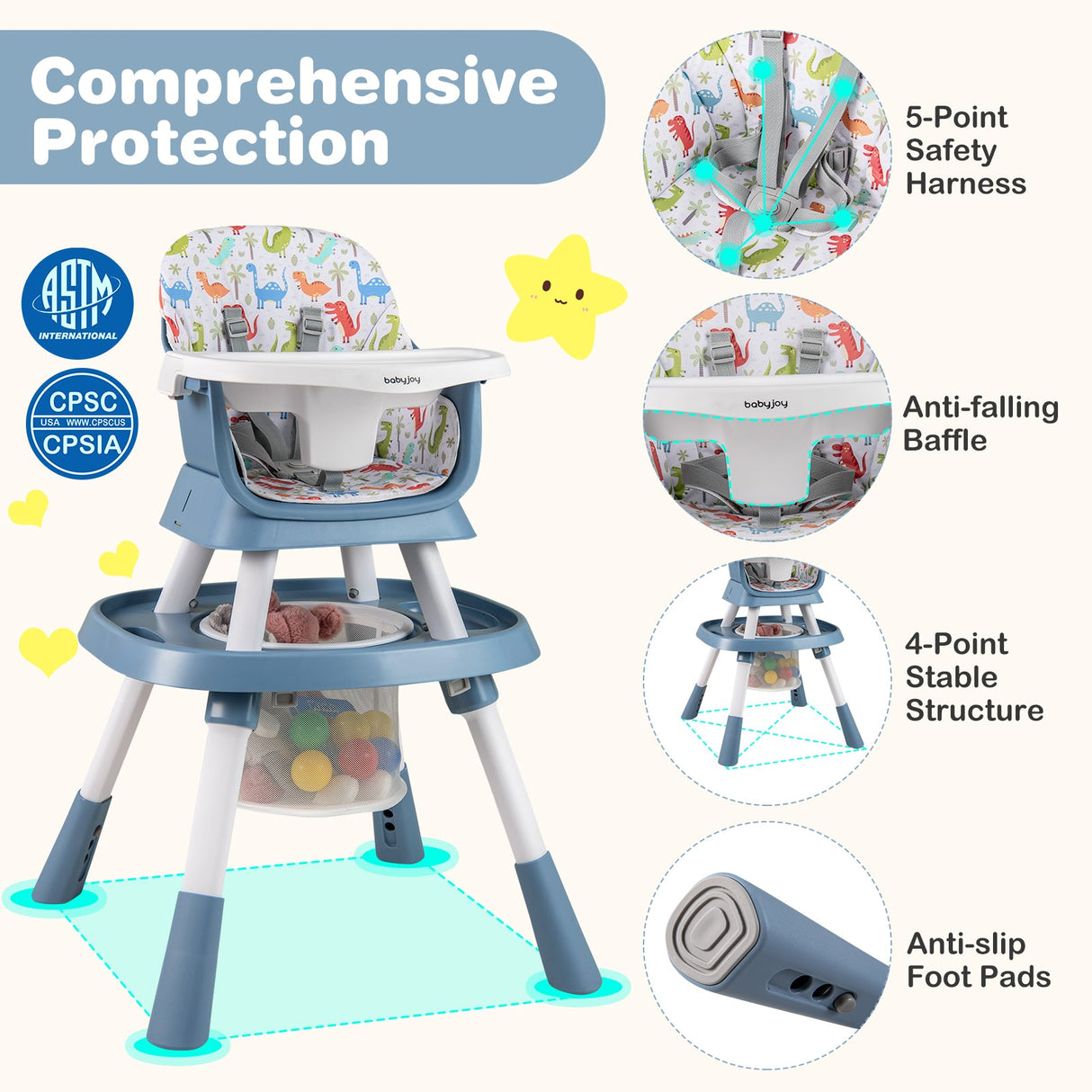 Trona evolutiva 16 en 1 con centro de actividades y elevador para bebés y niños pequeños