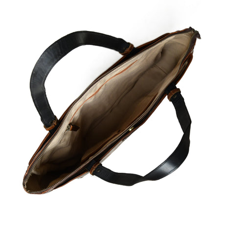Bolso de mano Portland de cuero con cremallera