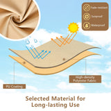 Fundas Impermeables para Muebles de Patio, Fundas para Conjunto de Conversación Exterior de 3 Piezas para Bistró - Beige