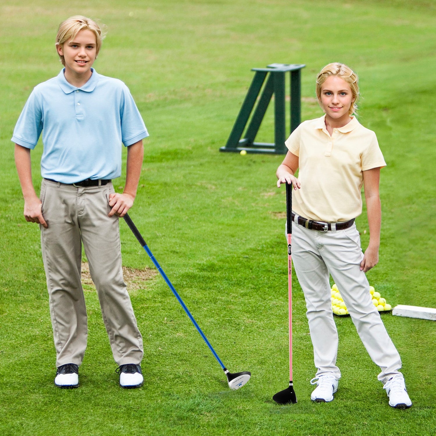 Palo de golf de madera Fairway #3 júnior de 38 pulgadas y 165 CC con varilla de fibra de vidrio para niños de 11 a 14 años