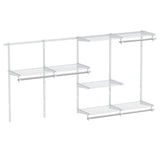 Closet System 4-8 FT Wall-Mounted Closet Shelves and Rod