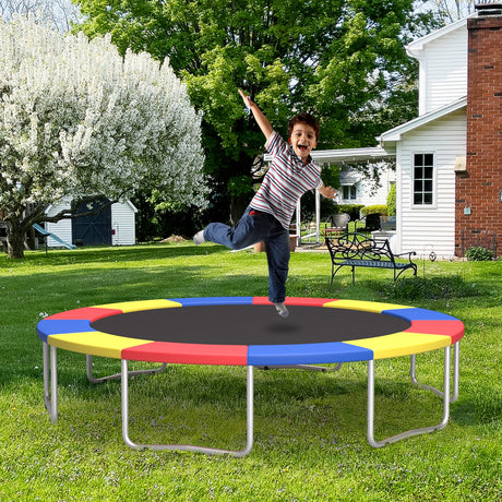 Almohadilla de seguridad de repuesto para cama elástica de 16 pies con correas de fijación (multicolor)