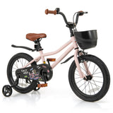 Bicicleta para niños de 14 pulgadas con cesta y manillar ajustable para 3-5 años