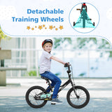 Bicicleta infantil de 16 pulgadas, ajustable para niños de 4 a 7 años con cuadro de paso bajo