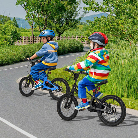 Bicicleta infantil ligera de 16 pulgadas con 2 ruedas de entrenamiento extraíbles para niños de 4 a 7 años - 16 pulgadas