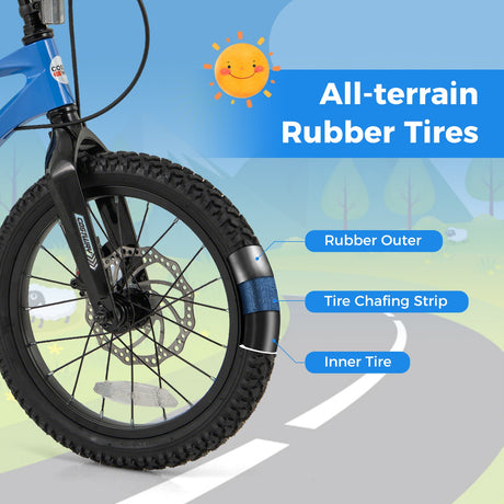 Bicicleta para niños de 16 pulgadas de aleación de magnesio, bicicleta de entrenamiento ajustable para niños de 4 a 7 años - 16 pulgadas