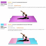 Colchoneta de gimnasia plegable de 8 x 4 pies - Morado