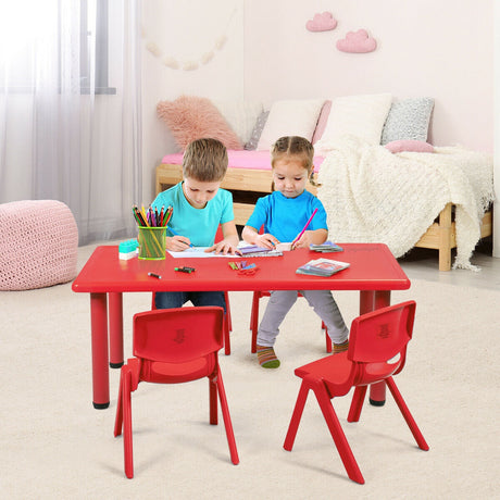 Paquete de 4 sillas apilables de plástico para niños para aulas